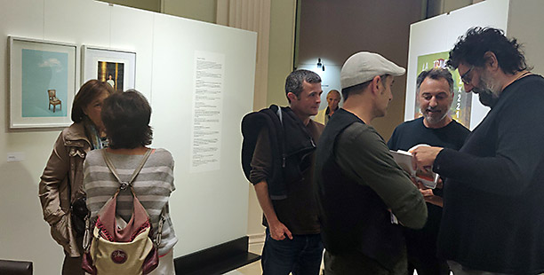Inauguració a Terrassa de l'exposició «13 Mirades i un record. Marcel Ayats»