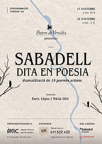cartell de l'espectacle «Sabadell dita en poesia»