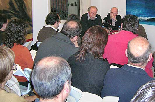 Van tancar l’acte els poetes Quilo Martínez i Jorge Brotons.